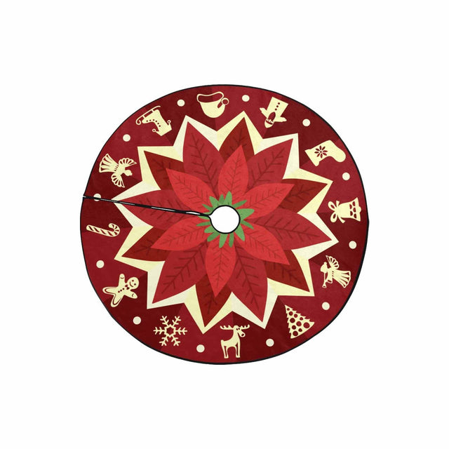 Christmas Tree Skirt, Decoration For Christmas Tree, Flower