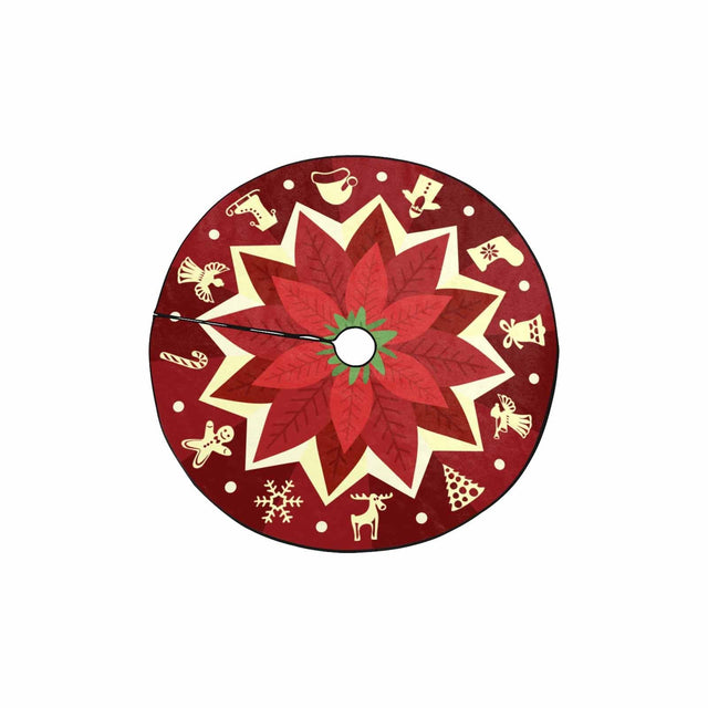 Christmas Tree Skirt, Decoration For Christmas Tree, Flower