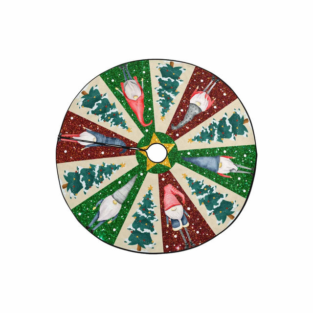 Christmas Tree Skirt, Decoration For Christmas Tree, Gnome And Christmas Tree