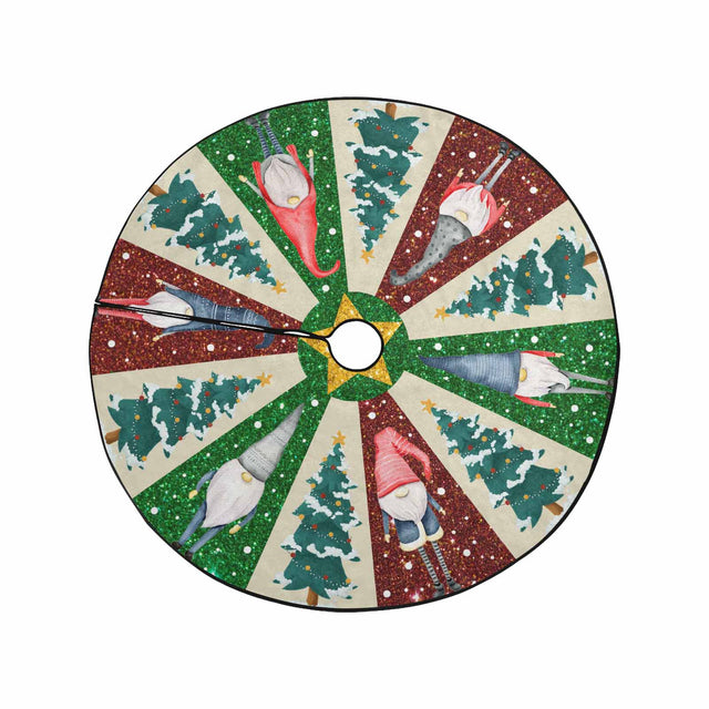 Christmas Tree Skirt, Decoration For Christmas Tree, Gnome And Christmas Tree