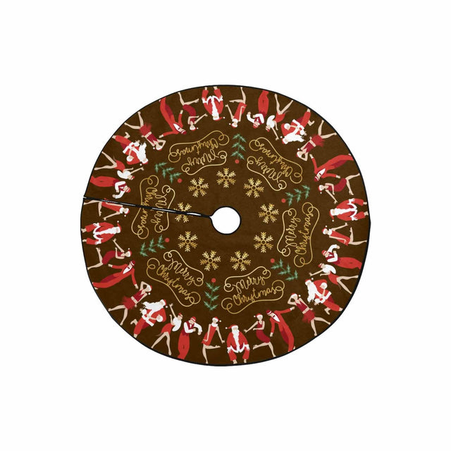 Christmas Tree Skirt, Decoration For Christmas Tree, Santa Claus Dance