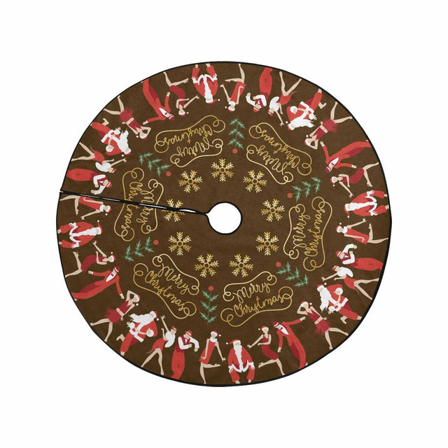 Christmas Tree Skirt, Decoration For Christmas Tree, Santa Claus Dance