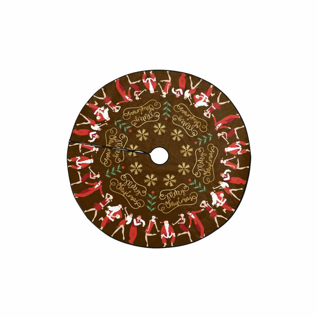 Christmas Tree Skirt, Decoration For Christmas Tree, Santa Claus Dance