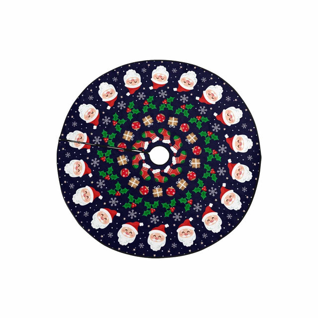 Christmas Tree Skirt, Decoration For Christmas Tree, Santa Claus Face