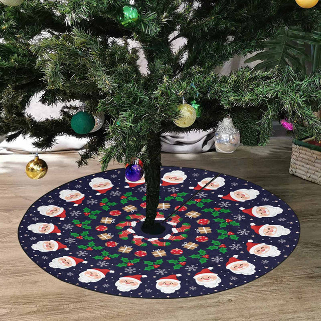 Christmas Tree Skirt, Decoration For Christmas Tree, Santa Claus Face