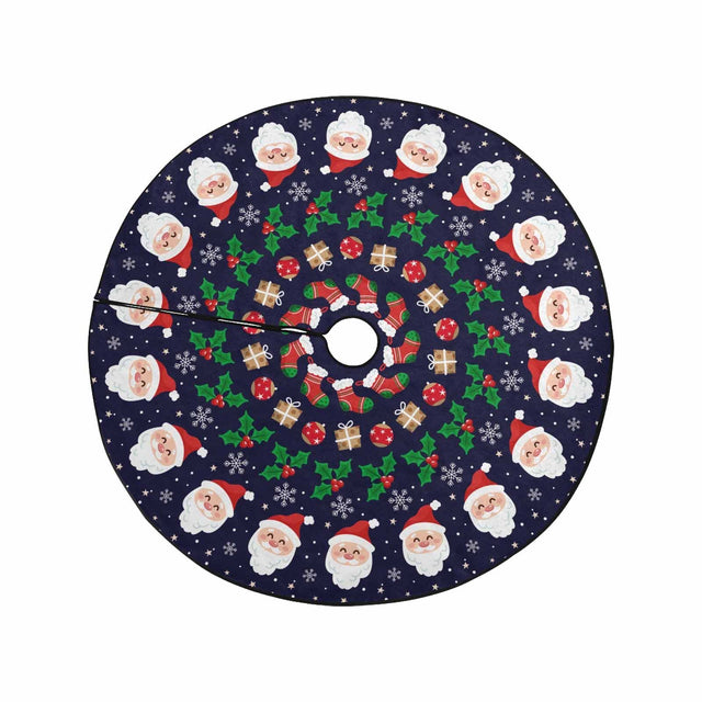 Christmas Tree Skirt, Decoration For Christmas Tree, Santa Claus Face
