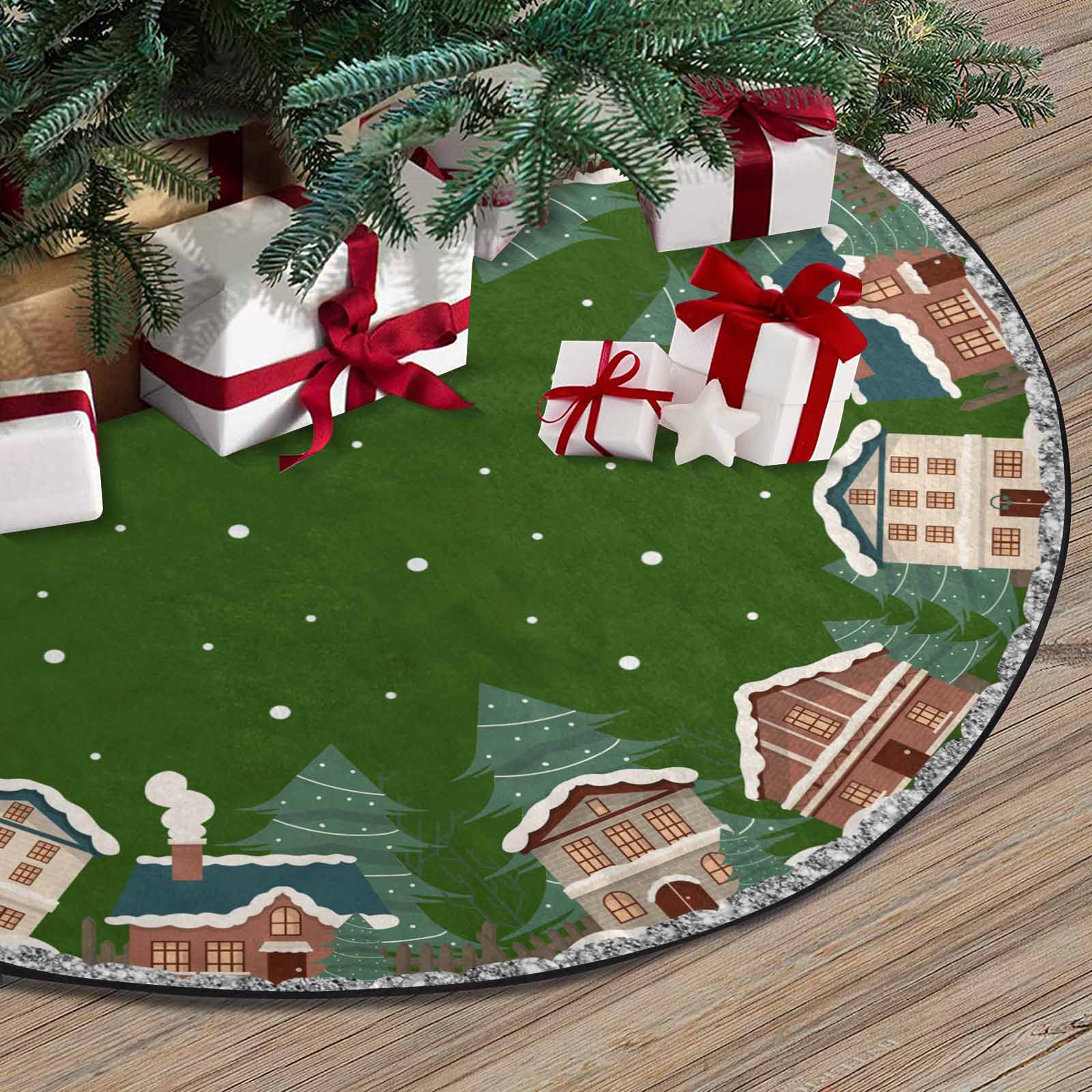 Christmas Tree Skirt, Decoration For Christmas Tree, Village