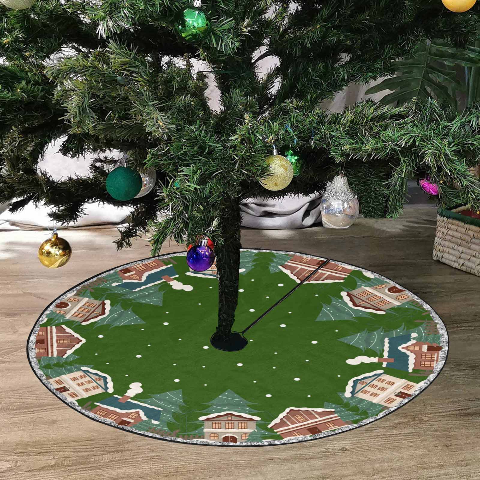 Christmas Tree Skirt, Decoration For Christmas Tree, Village
