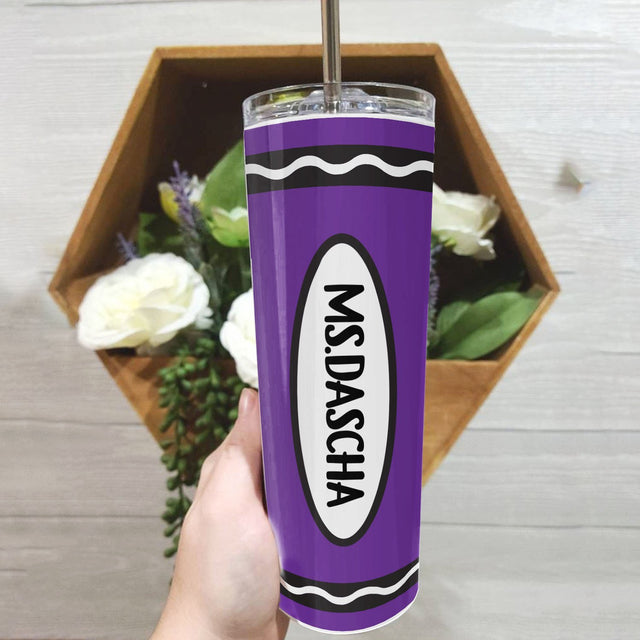 Crayon Tumbler, Custom Name