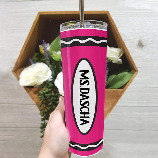 Crayon Tumbler, Custom Name