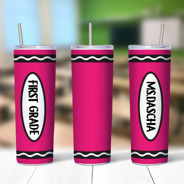 Crayon Tumbler, Custom Name
