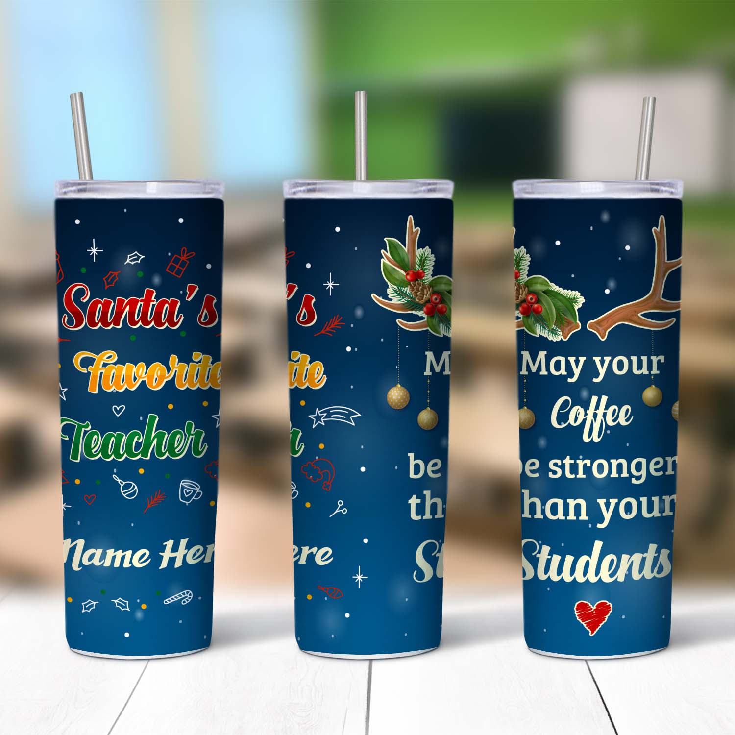 Personalized Teacher Skinny Tumbler