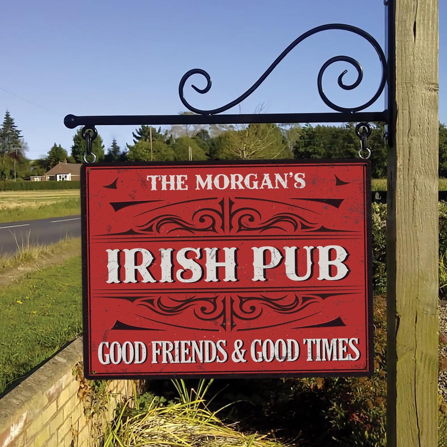 Custom Bar Sign, Irish Pub Good Friends And Good Times