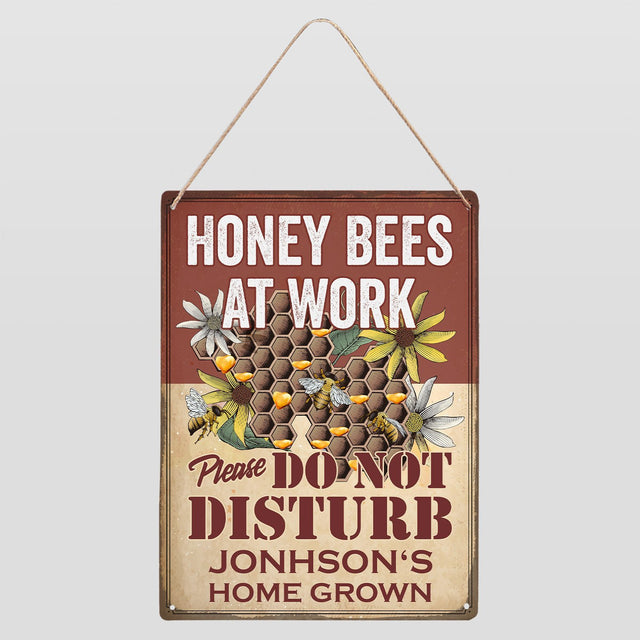 Custom Bee Farm Sign, Honey Bee At Work, Please Do Not Disturb