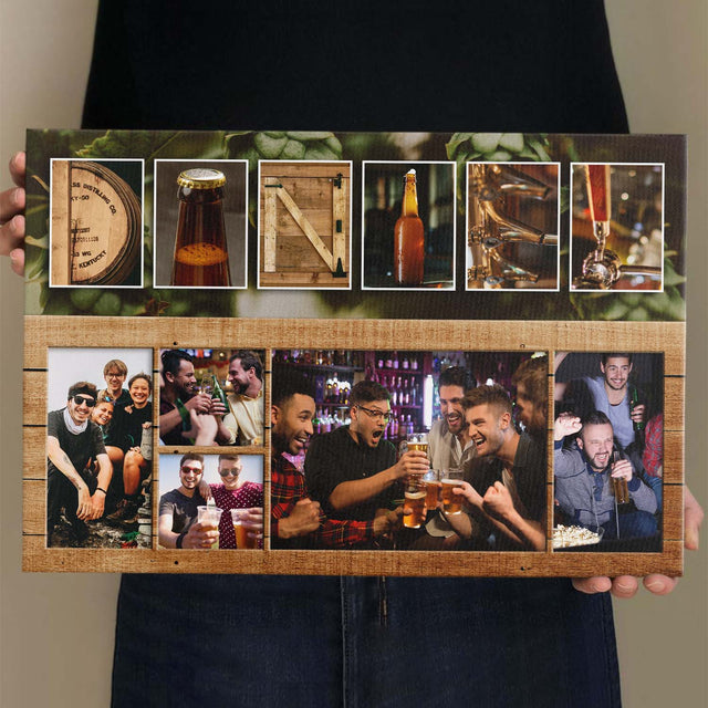 Custom Beer Name Art And Upload Photo, Canvas Wall Art