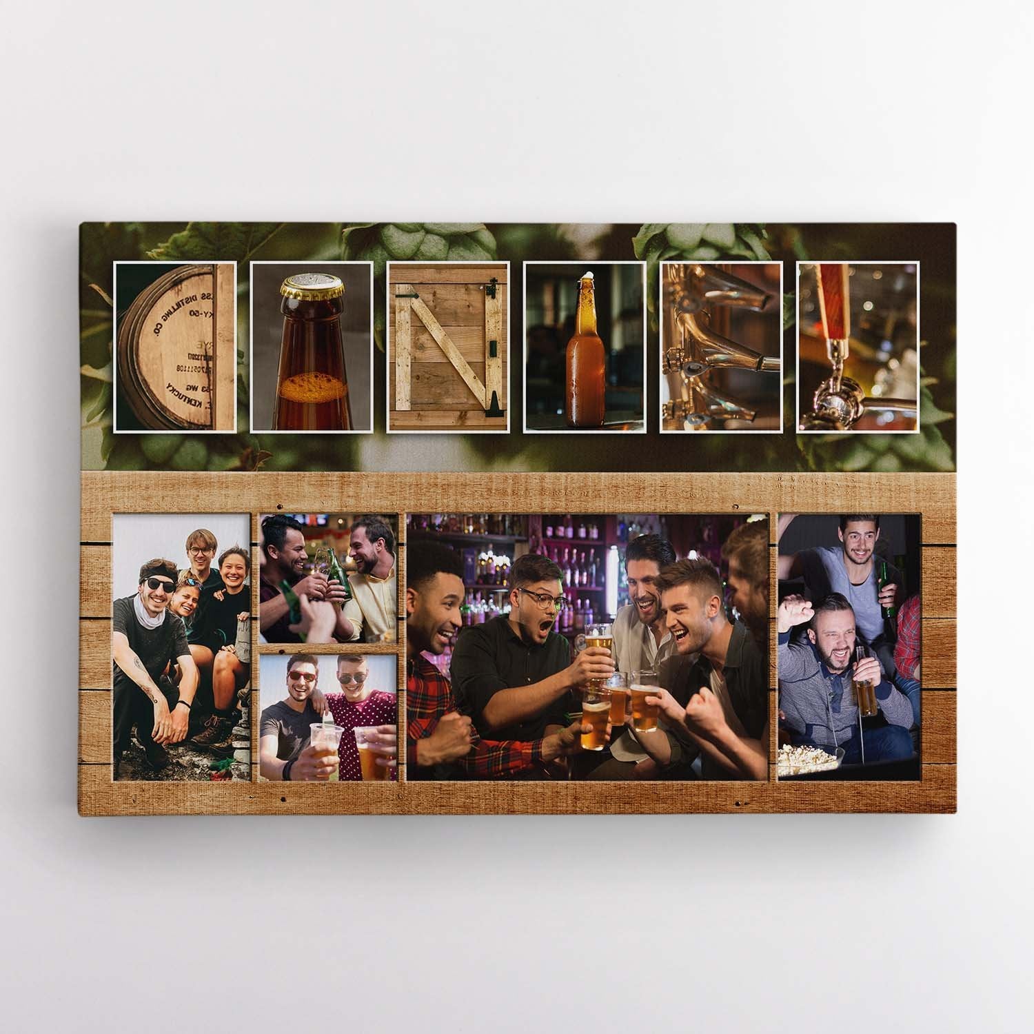 Custom Beer Name Art And Upload Photo, Canvas Wall Art
