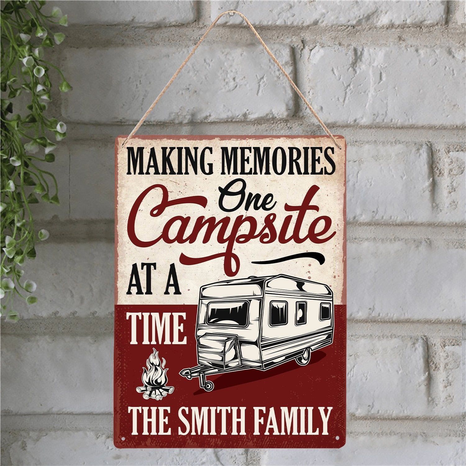 Custom Camp Sign, Making Memories One Campsite At A Time
