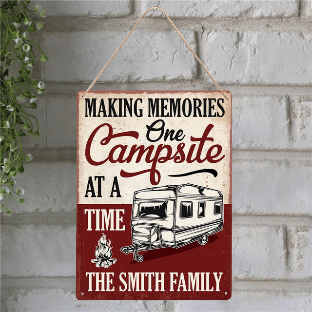 Custom Camp Sign, Making Memories One Campsite At A Time