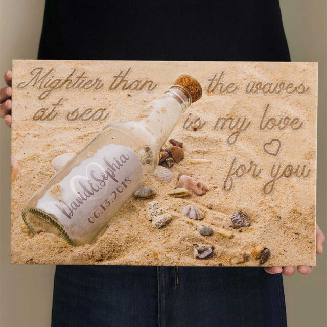 Custom Canvas Wall Art, Personalized Name, Date And Text