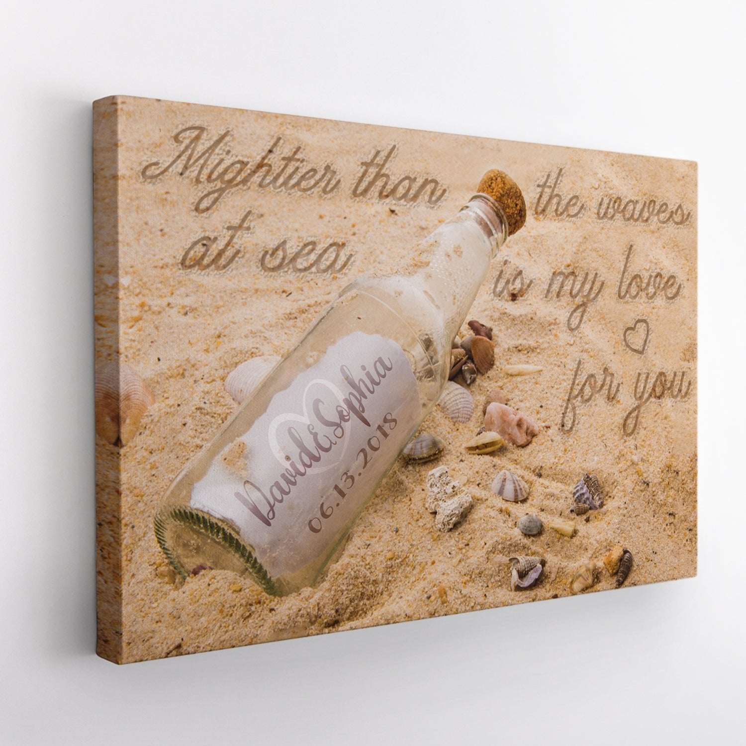 Custom Canvas Wall Art, Personalized Name, Date And Text