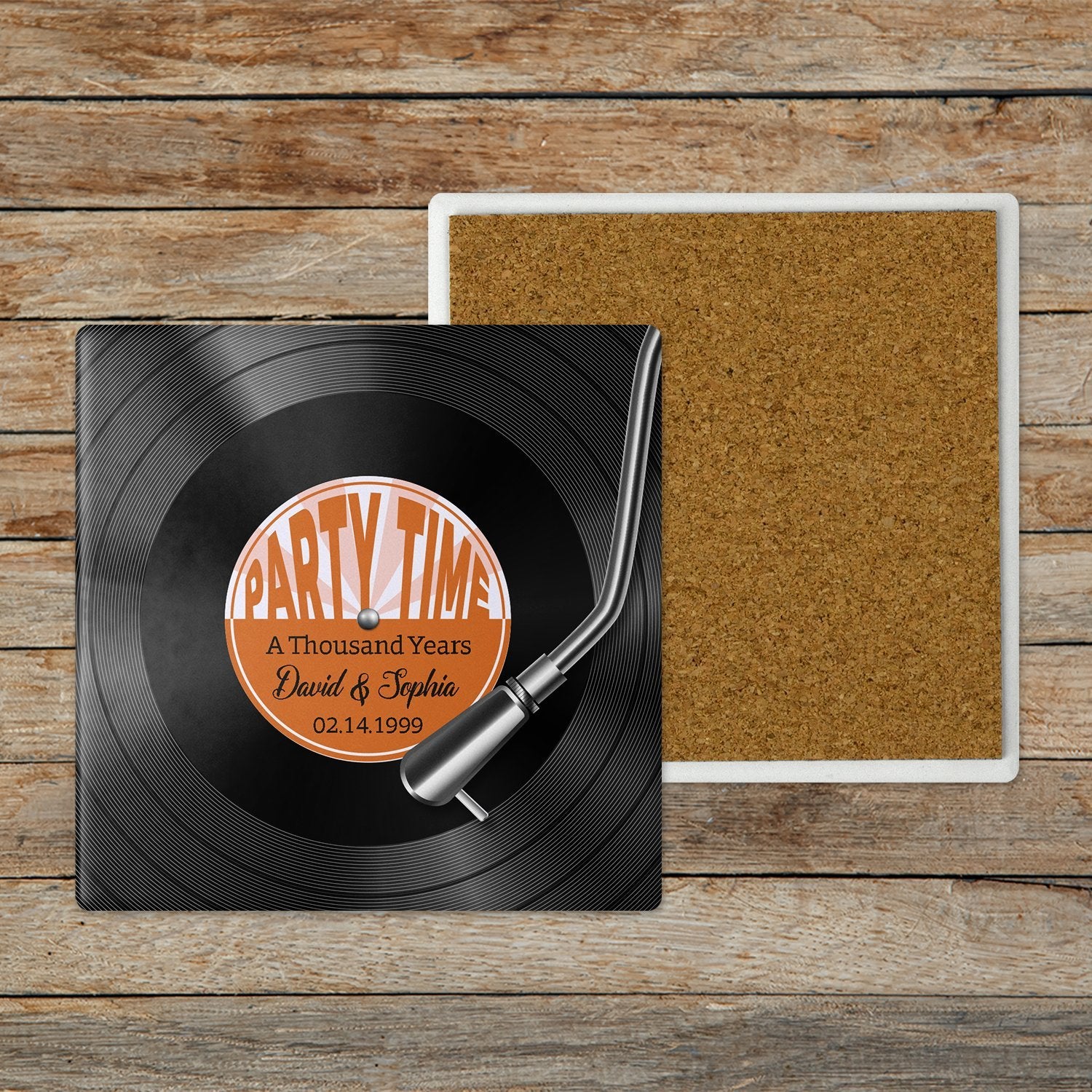 Custom Coasters, LP Player, Stone Coasters Set Of 4