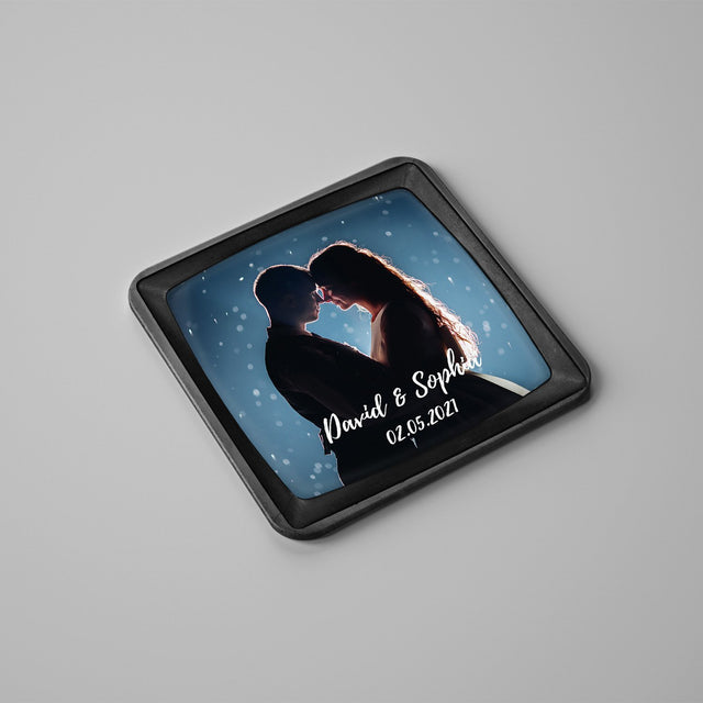 Custom Coasters, Upload Photo, Custom Name And Date, Stone Coasters Set Of 4