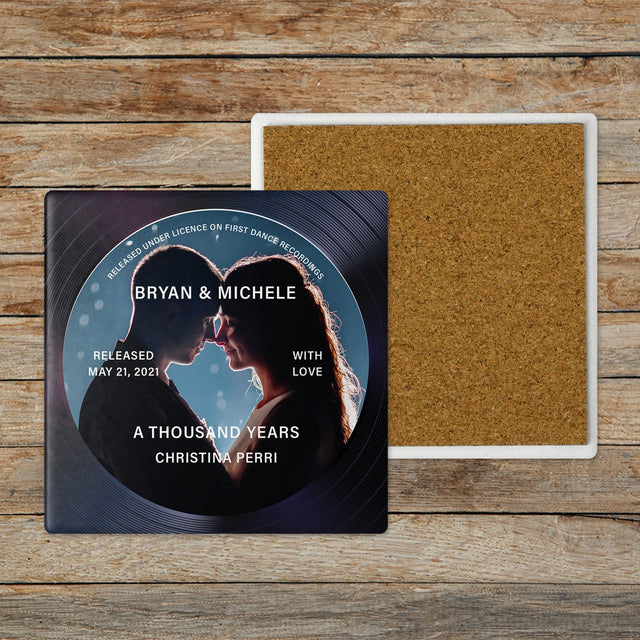 Custom Coasters, Upload Photo, Custom Name And Text, Stone Coasters Set Of 4