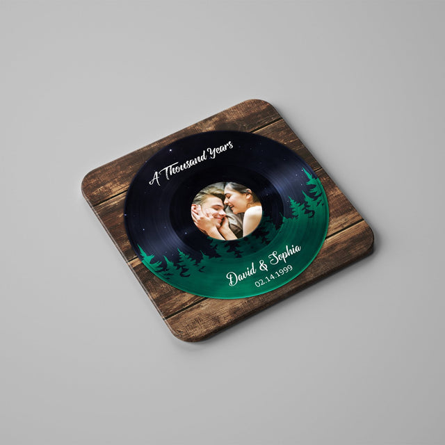 Custom Coasters, Upload Photo, Stone Coasters Set Of 4, Personalized Name