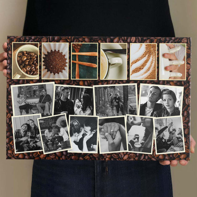 Custom Coffee Name Art And Upload Photo, Canvas Wall Art