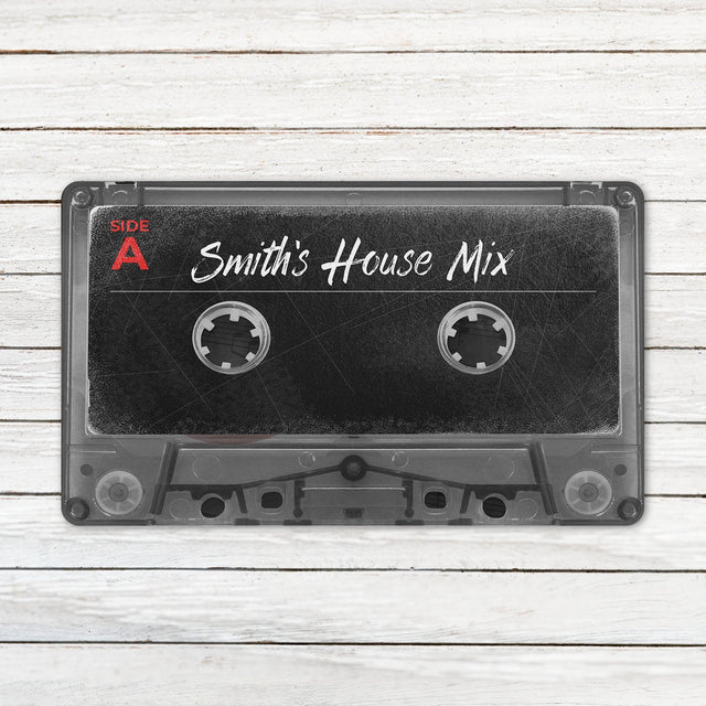 Custom Doormat, Personalized Family Name, Black Cassette