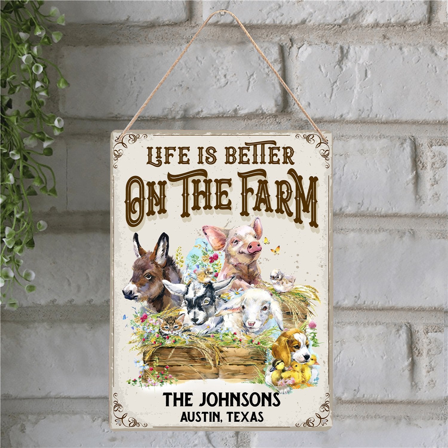 Custom Farm Sign, Life Is Better On The Farm