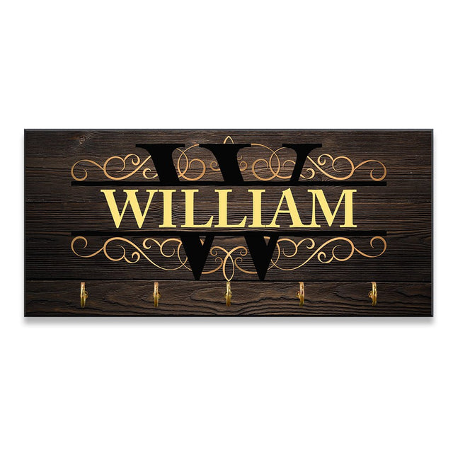 Custom Key Hook, Monogram Family Name