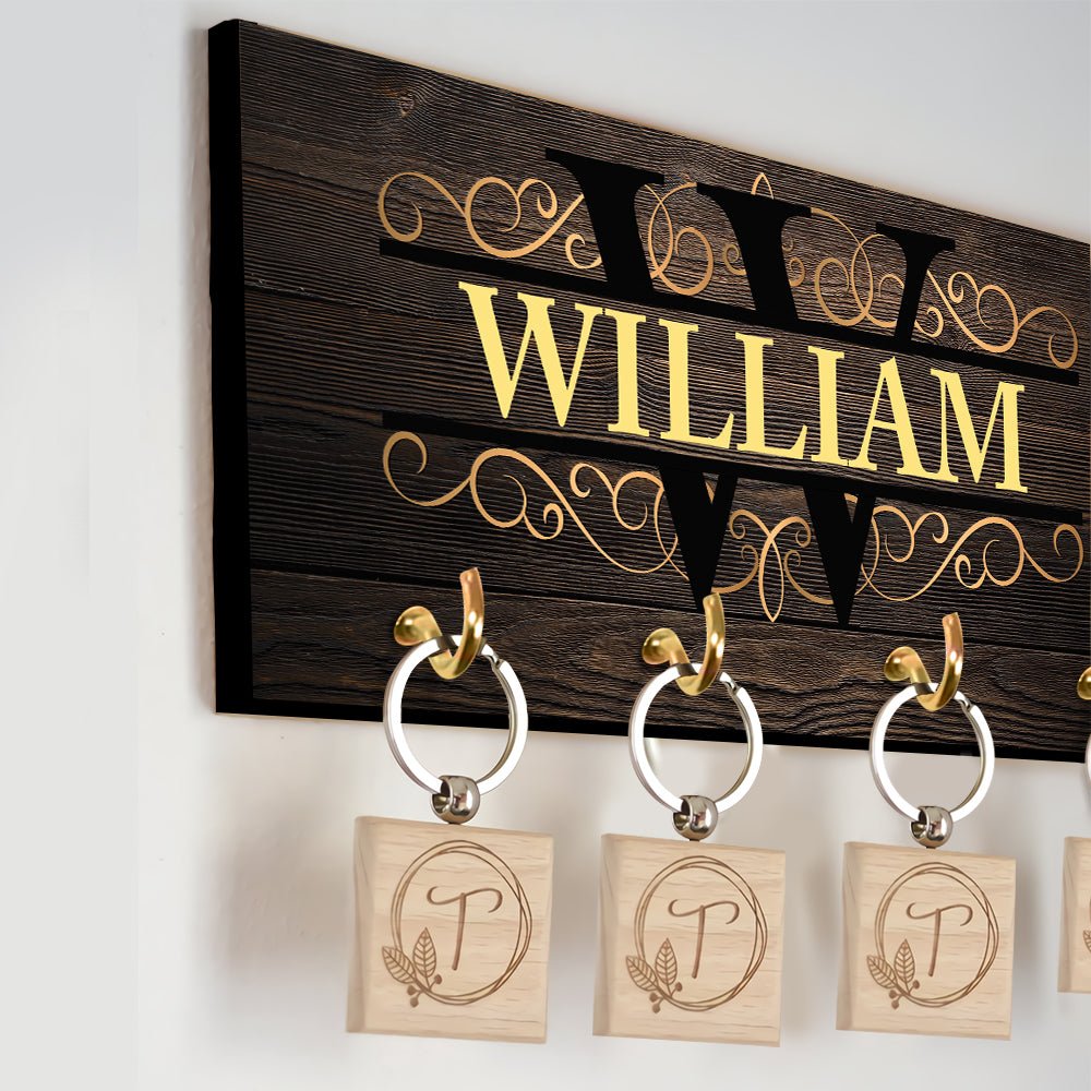 Custom Key Hook, Monogram Family Name