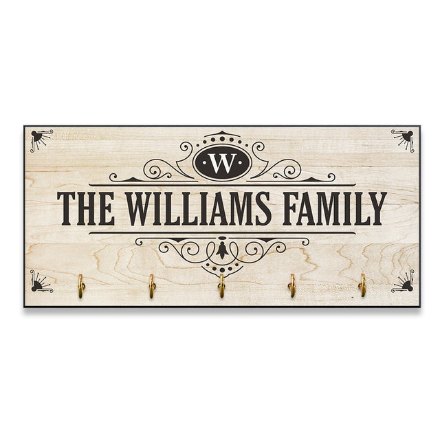 Custom Key Hook, Personalized Family Name