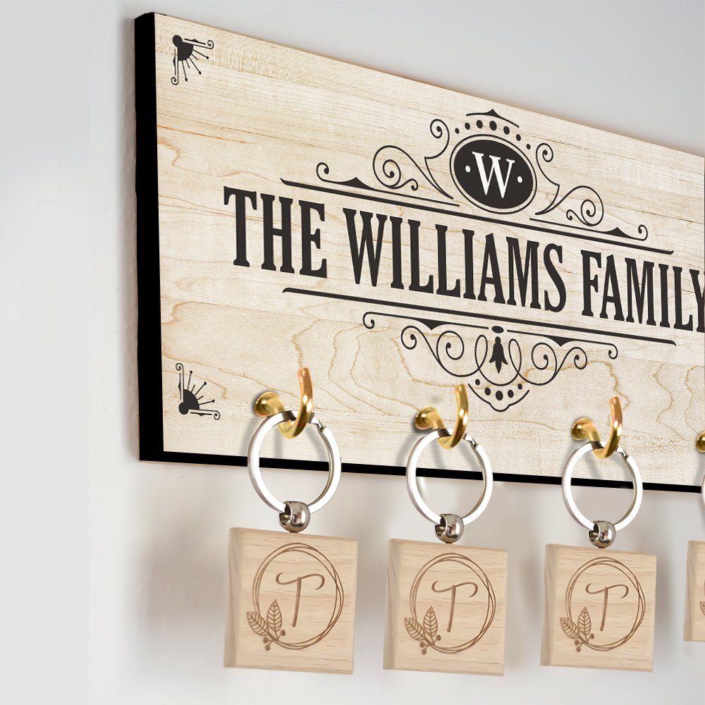 Custom Key Hook, Personalized Family Name