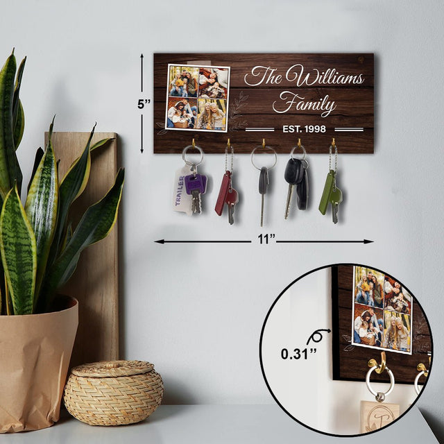 Custom Key Hook, Personalized Photo And Name