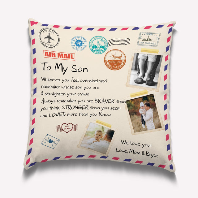 Custom Letter Pillow, Personalized Photo