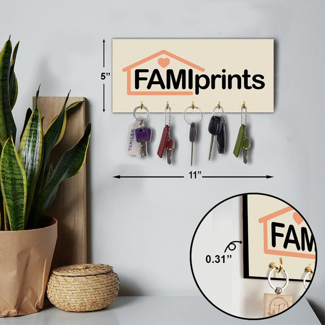 Custom Map Print, Personalized Map Print And Name, Family Bear, Key Hook