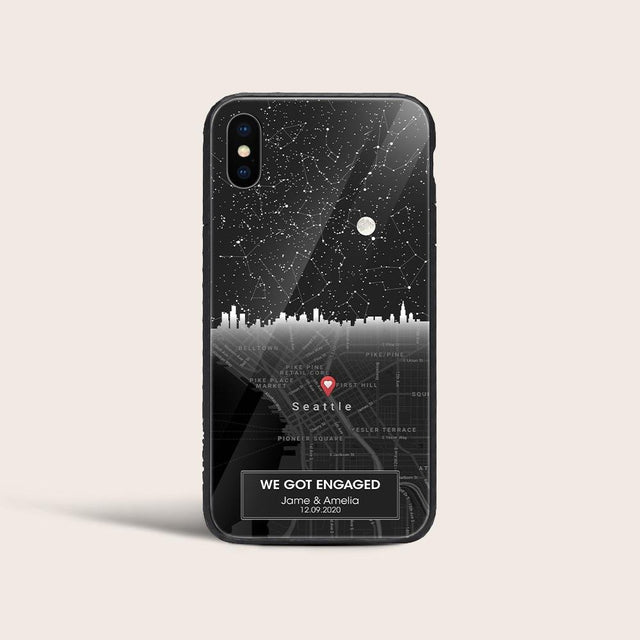 Custom Map Print, Personalized Star Map 2 In 1 Phone Case