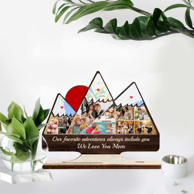 Custom Map Prints By Location, Personalized Name And Text, Wooden Plaque 3 Layers