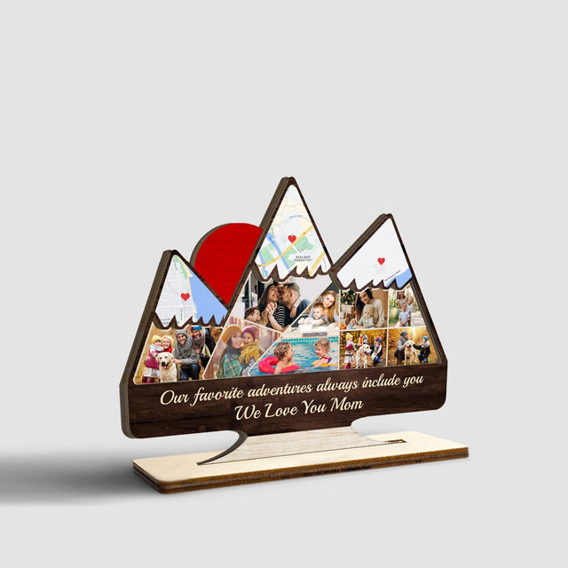Custom Map Prints By Location, Personalized Name And Text, Wooden Plaque 3 Layers