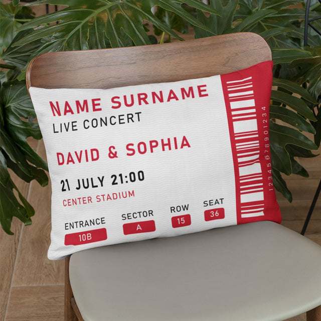 Custom Name And Date, Live Concert Pillow