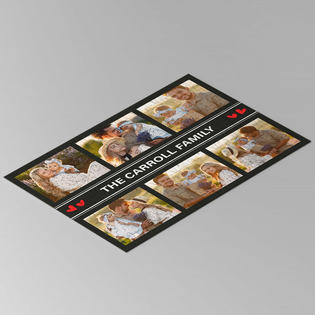 Custom Photo, 6 Pictures, Personalized Name Text Jigsaw Puzzles