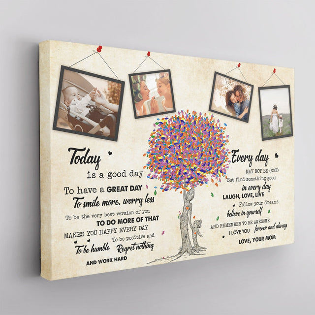 Custom Photo And Text, Gift For Daughter Canvas Wall Art