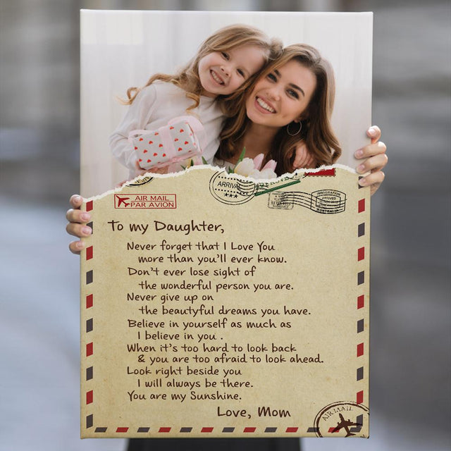 Custom Photo Canvas Art Print, Gift For Daughter
