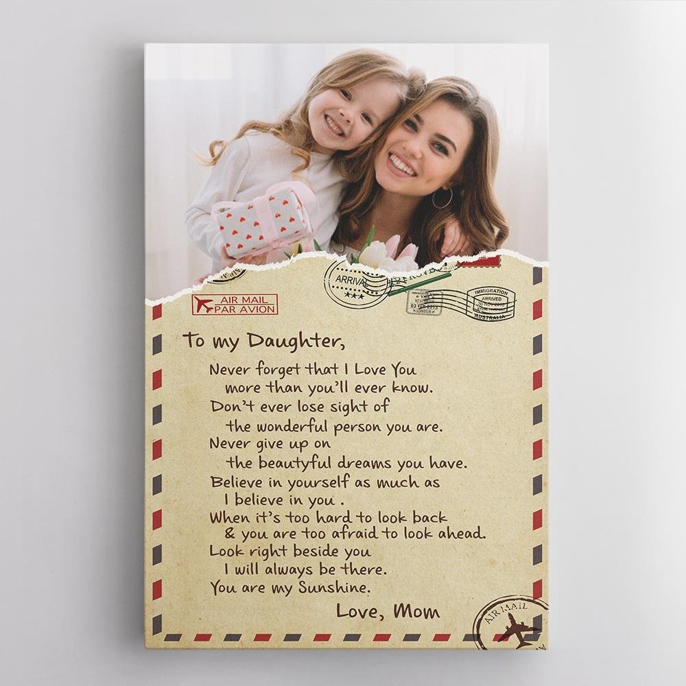 Custom Photo Canvas Art Print, Gift For Daughter