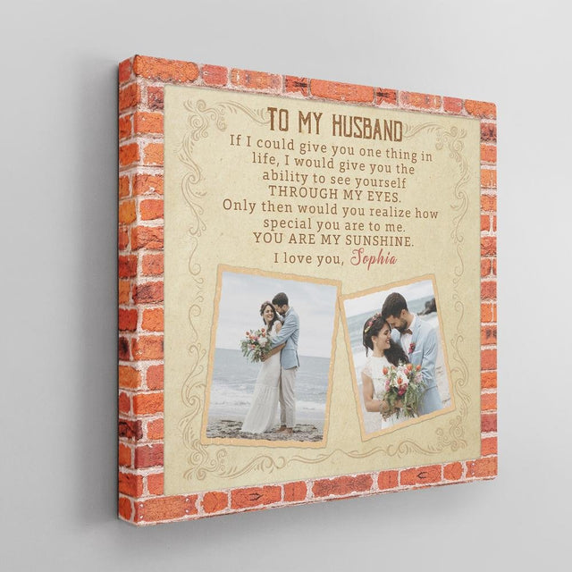 Custom Photo Canvas Wall Art, Gift For Husband