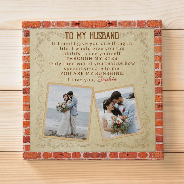 Custom Photo Canvas Wall Art, Gift For Husband