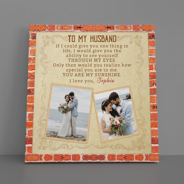 Custom Photo Canvas Wall Art, Gift For Husband
