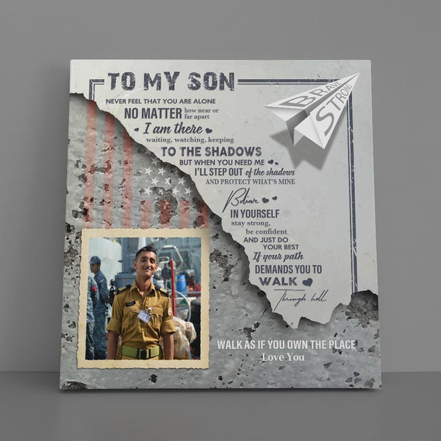 Custom Photo Canvas Wall Art, Gift For Son